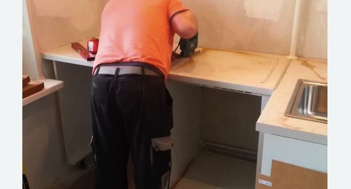 Сборка кухонного гарнитура. Тучково